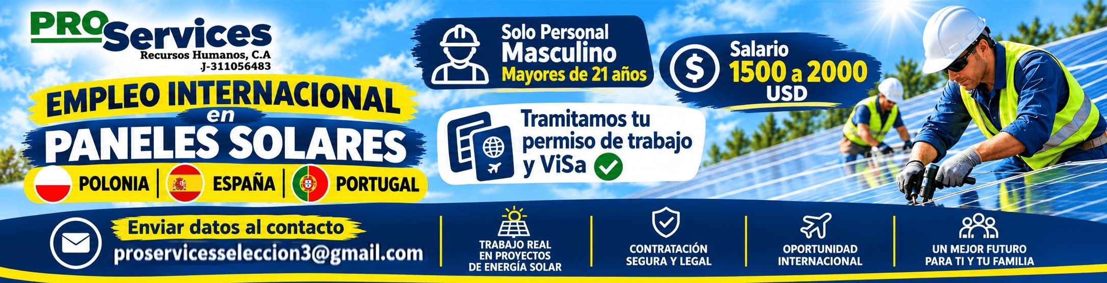 Empleo Internacional en Paneles Solares - ProServices